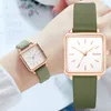 Gaiety Brand Fashion Women Watch Simple Square Leather Band Bracet LadiesWatch