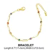 Pendant Necklaces V&YIDOU Light Luxury Colored Gems Necklace Female Colorful Crystals Zircon Stitching Bracelet And Set