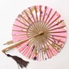 Chinese Stijl Producten Stijl Ronde Vouwventilator Vintage Kwastje Bloem Dans Hand Fan Art Craft Gift Bruiloft Woondecoratie Ornamenten