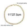 Anklets 4Mm Mariner Link Chain Gold Color Anklet 9 10 11 Inches Cuban Ankle Bracelet For Women Men Waterproof Drop Delivery Jewelry Dhezl