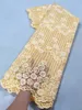 Kumaş ve Dikiş 5 Yard Moda Nakış Fransız Tül Dantel Kumaşları Sbeads With 2023 HIHG Kaliteli Afrika Nijeryalı Gelin Düğün 230727