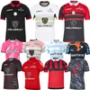 2024 BIARRITZ Racing 92 Maillot de rugby Maillot 23 24 Stade Français Paris Union Toulouser Bordeaux Begles à domicile Perpignan Ernest Wallon Warm Up taille S-5XL chemise