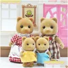 ملحقات Doll House 1 12 Forest Animal Family Mini Bear Panda Girl Play Setforest Villa Furniture