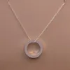 Designer Brand Tiffays Circle ketting Sterling Silver vrouwelijke letter enkele diamant dubbele ring gesp pendant eenvoudige mode veelzijdige sleutelbeen ketting