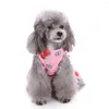 Chien vêtements motif de fruits Pet chat costume Chihuahua fraise ruban arc décoration robe