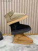 Botas Oeny Real Sheepskin lana corte bajo zapatos de cuero de piel cálida botas de nieve botas de plataforma para hombres y mujeres botas cortas de invierno piel de mujer Z230728