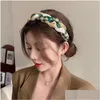 Other Fashion Accessories Hair Hoop Net Red Houndstooth Retro French College Style Fried Dough Twists Headband Clip Drop Delivery Otohf