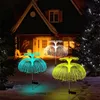 Décorations de jardin Solaire Méduses Lumières Double Couche Éclairage Extérieur Pelouse Voie Lampe Paysage Lumière 7 Couleur Changement Yard Décoration 230727