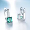 Ear Cuff UMCHO gemaakt groene smaragd edelsteen clip oorbellen voor vrouwen solide 925 sterling zilveren jubileum geschenken voor vrouwen accessoires 230728