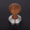 51 53 58mm Rosewood Poignée Café Tamper Espresso Poudre Plat Presse Marteau Café Tamper Grind Grinder Espresso Barista Outil T2070