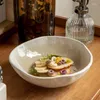 Bols créatif glace glaçure salade de fruits nordique moderne motif sous glaçure couleur irrégulière nouilles bol vaisselle domestique