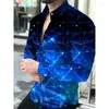 Men's Casual Shirts 2023 I Quality Fasion Men Sirts Buttoned Sirt Desiner Starry Sky Print Lon Sleeve Tops Clotin Cardian