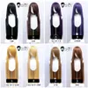 Cosplay Wigs HSIU 100Cm Long Staight Cosplay Wig Resistente ao Calor Cabelo Sintético Anime Party perucas 42 cores Colorida Marca Livre peruca rede de cabelo 230727