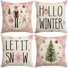 Cushion Decorative Pillow 40 45 50 60cm Christmas Pillowcase for Sofa Year Home Decor Tree Elk Snowman Cover Linen Cushion Covers 230727