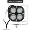 Motorcycle Lighting 3 Inch LED 40W Work Light Spotlight 12V 24V Dual Color Car Driving Light For Motorcycle Truck Tractor Offroad SUV ATV x0728