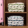 Storage Baskets Rectangle Cotton Linen Toy Bins Basket With Handle Collapsible Organizer For Laundry Toys - S M L