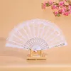 Produtos de estilo chinês para senhoras, leque de mão dobrável com renda, leques personalizados de decoração de casamento antigo para decoração de casa, ornamento de dança