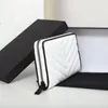 Hochwertige, berühmte Designer-Geldbörse für Herren und Damen, Echtleder, Kreditkarte, Damenmode-Clutch, Designer-Taschen mit Box, Kartenetui 06571