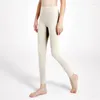 Active Pants Tight Nude Yoga Byxor Kvinnor borstat hår utan pinsamt linje med hög midja höftlyftning av sportkonditionskläder