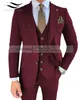 Męskie garnitury Blazers Beige Mens Suit 3 -częściowy pojedynczy piersi kurtka klapowa kurtka Formalne biznesowe przyjęcie weselne Tuxedo Blazer Vest Pants 230727