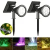 Garden Decorations 7LED SOLAR LAWN LIGHTS Outdoor Landscape Spotlights IP65 Vattentät uppgraderad Powered Wall Lamp Villa Dekorativ 230727