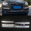 1 Conjunto LED DRL Dinâmico Sinal de Volta Amarelo Luz Diurna Para Audi Q7 2010 2011 2012 2013 2014 2015 Fog Lamp302M