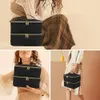 Cosmetic Bags Cases 30 Grids Nylon Makeup Bag Double Layer Design Handbag Manicure with Handle professional nail Case Organizer 230727