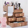 3 Layers Wooden Holder Large Cosmetic Makeup Jewelry Lipsticks Storage Organizer Case Storage Box215R