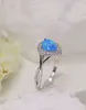 2023 popolare europeo e americano S925 argento sterling naturale blu Aobao micro diamante anello in oro rosa anello di moda per le donne