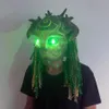 Outros artigos para festas Forest Green Spirit Mask Halloween Tree Old Man Assustador Horror Zumbi Fantasma Assustador Máscara Demônio Arrepiante 247C