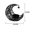 Posiadacze świec na księżyc metalowy posiłek Eid Tealight puste świecznik herbata vintage lekkie dekoracje ramadanowe imprezowe elementy Centerpiece