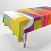 Stołowy materiał prostokątny stół obrusowy pokrowca stół kolorowy prostokątny dom domowy dekoracja ślubna stolik R230726