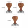 51 53 58mm Rosewood Poignée Café Tamper Espresso Poudre Plat Presse Marteau Café Tamper Grind Grinder Espresso Barista Outil T2070