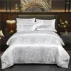 Bedding Sets Luxury Satin Jacquard Set Pink Gold Color Duvet Cover Nordic Simple Quilt Bed Sheet For Woman Home Textiles