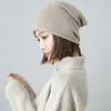 Beanie Skull Cap 30 Cashmere Beanies Simple Solid Rolled Hem Hat Blends Soft Thin Knit Wool Winter Spring Warm Sleep Hair Bonnet 230729