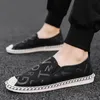 Dress Shoes Coslony Men Casual Loafers Classic Flat Embroidered Tiger Letter Printing Slip On Footwear Male Plimsolls 230728