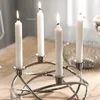 Ljusstakar franska metall smidesjärnhållare restaurang bord design ljus lyx romantisk hushållsdekor ljusstake