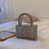 Evening Bags Vintage Handmade Weave Metal Beaded Ladies Handbags Fine Fashion Hollow Flower Design Party Women Daily 230729