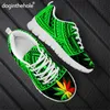 Kleidschuhe Doginthehole Jamaica Weed mit Vintage-Tribal-Muster, lässige flache Damenschuhe, bequeme Mesh-Schnürschuhe für Damen, Sportschuhe 230729