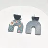 Kolczyki Dangle Euro-American Clay Ceramit Drop 3D TRANIOMENSYLNY KWUTÓW FOR BOUCLE OREILLE FEMME ACCESORIOS PARA MUJ