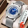 Wristwatches IndePenDent Brand FENSIR Men Star Bright Stars Quartz Watch Fashion Ieisure Ieather WaterProof