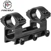 FIRE WOLF 25,4 mm 1 "Double Anneau Profil Haut Voir - à travers 20 mm Weaver Picatinny Rail Scope Mount Accessoires de Chasse