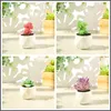 Fleurs décoratives 4 combinaisons de fausses mini simulation succulentes bonsaï ornements créatifs