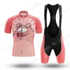 Cycling Jersey Sets Suit Funny Pig Cycling Jersey Set Mens Cartoon Anime Pink Clothing Road Bike Shirts Bicycle Bib Shorts MTB Wear MaillotRopa 230728