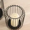 Candle Holders Black Iron Wire Lantern Holder Metal Vintage Home Decoration Stick