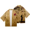 Vêtements ethniques Impression 3D Lâche Japonais Style Rétro Streetwear Cardigan Hommes Femmes Harajuku Kimono Cosplay Garçons Tops Chemises Yuka191o