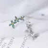 Dangle Earrings Sterling 925 Silver Exquisite Flying Butterfly For Women Sparkling Micro Zircon Fairy Stylish Statemen Banquet Jewelry