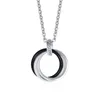 Pendentif Colliers En Acier Inoxydable Amant Femmes Bijoux Noir Colliers Hommes De Mode Cercle Coeur Collier Femme Choker Cadeaux Partie