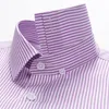 Men's Dress Shirts Men's Classic Striped Printed Wrinkle-Resistant Dress Shirts 100% Cotton Regular-Fit Formal Business Long-Sleeve Non-iron Shirt 230728