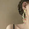Dangle Earrings Irregular Square Multicolored Crushed Stone Tassel For Women Bohemia Beach Seaside Fashion Jewelry